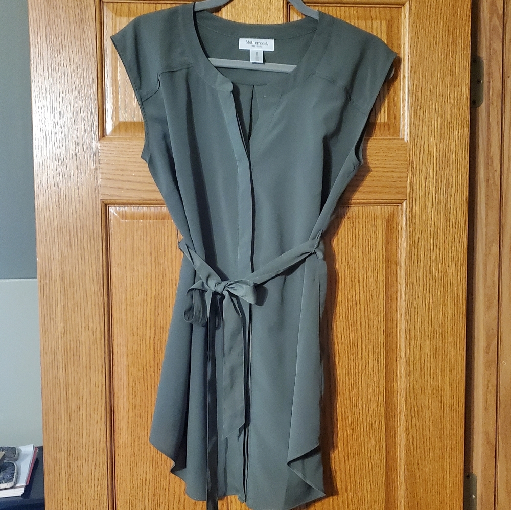 Motherhood maternity dress shirt - olive